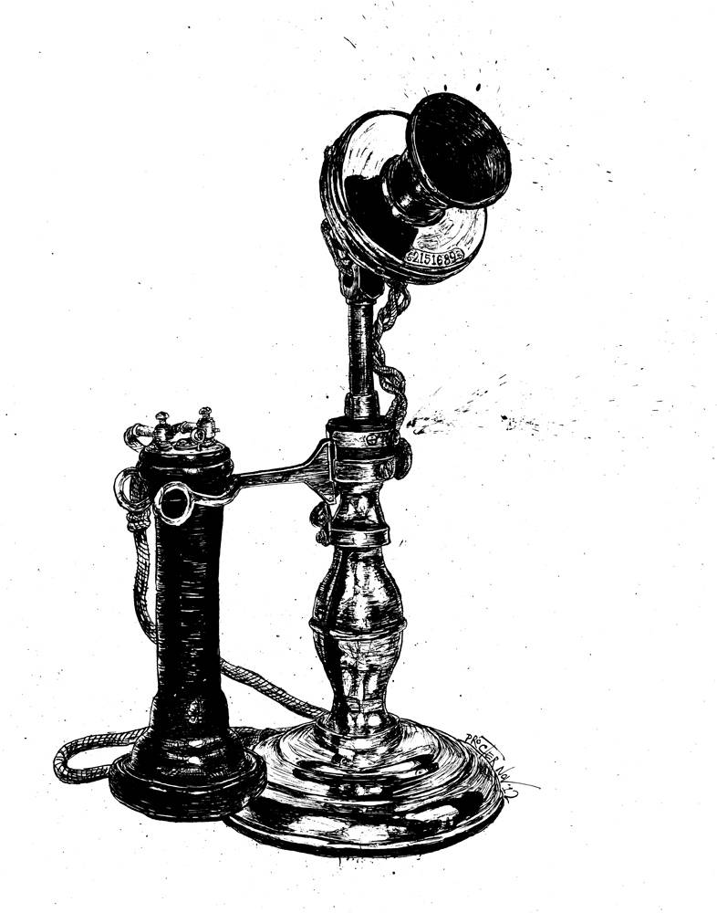 Upright Telephone from 1895 Western Electric no 3A